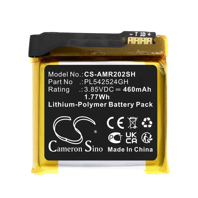 Amazfit Smartwatch Replacement Battery – 3.85V Li-Polymer, 460Mah, 1.77Wh (Fits Gtr 2E, A2023, Pl542524Gh) 1