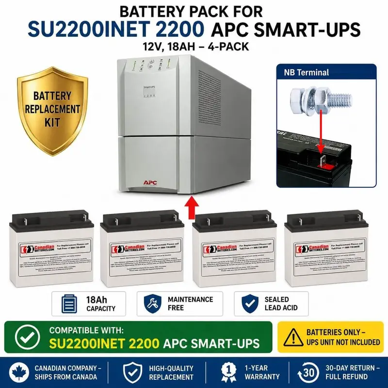 Apc Smart-Ups Su2200Inet 2200 Battery Pack – 12V, 18Ah (4-Pack Rbc11) 1