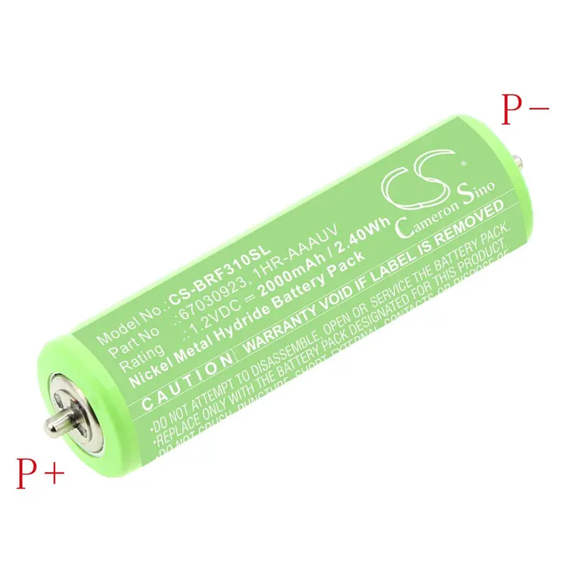 Braun Series 1 Shaver Battery – 1.2V Ni-Mh 2000Mah (2.40Wh), Model 140/5685 1