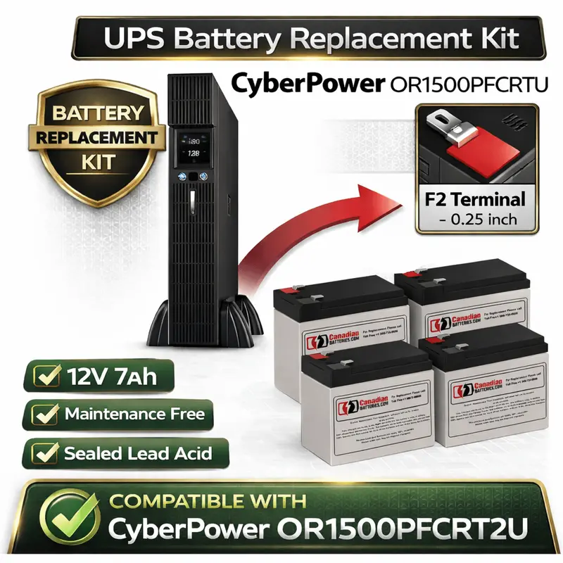 Cyberpower Or1500Pfcrt2U Ups Battery Pack – 4×12V 7Ah Sealed Lead-Acid (84Wh) 1