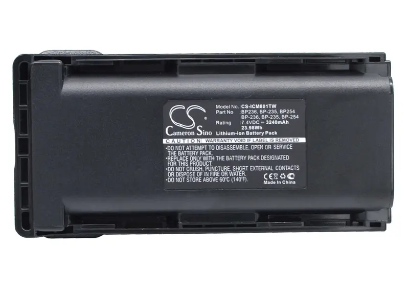 Icom Ic-F70 Two-Way Radio Battery – 7.4V Li-Ion, 3240Mah (23.98Wh), Bp235 Compatible 1
