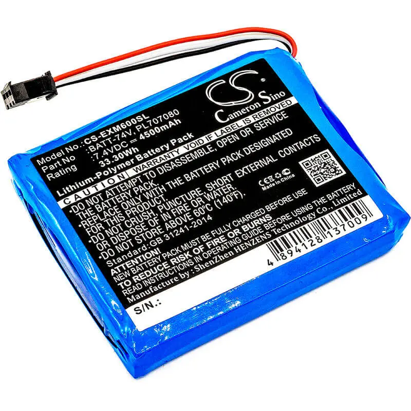 Li-Polymer Equipment Battery – 7.4V, 4500Mah, 33.3Wh For Extech Ms6000 Oscilloscopes (Batt-74V) 1