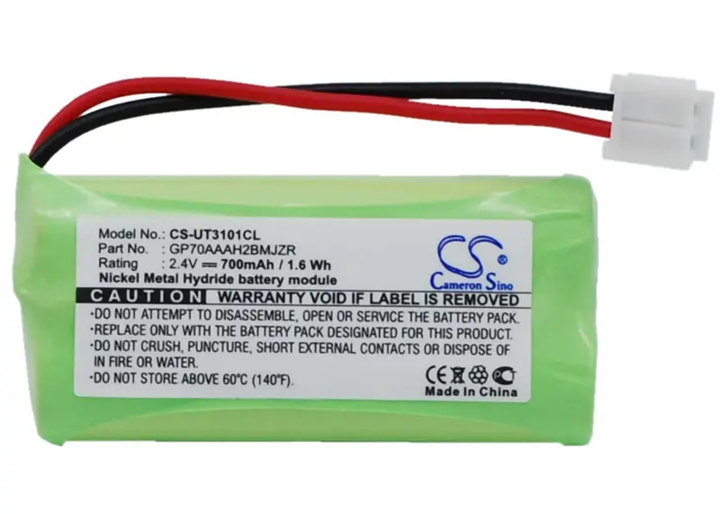 Plantronics & Motorola Cordless Phone Battery – 2.4V 700Mah Ni-Mh (1.68Wh), Fits 2Sna Aa55Hsj1 1