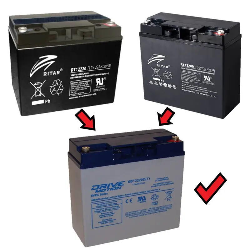 Ritar Rt12220 / Rt12200 Replacement Battery – 12V 20Ah With F13 Terminals 1
