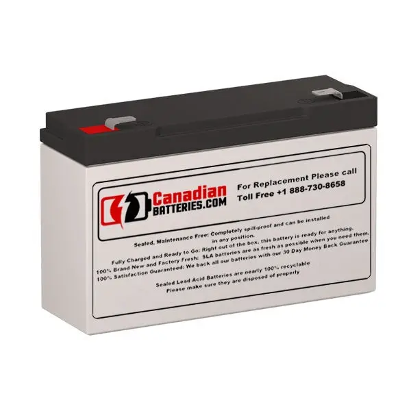 Zeus Pc12-6Xbf1 Replacement Battery – 6V 12Ah Sealed Lead-Acid With F1 Terminals 1